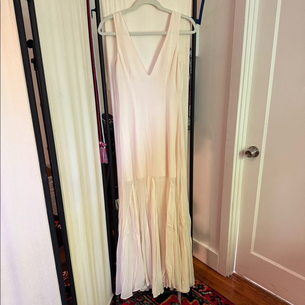 NWT Abercrombie & Fitch Cream Godet Maxi dress, Small graduation, bride, shower - Picture 7 of 10